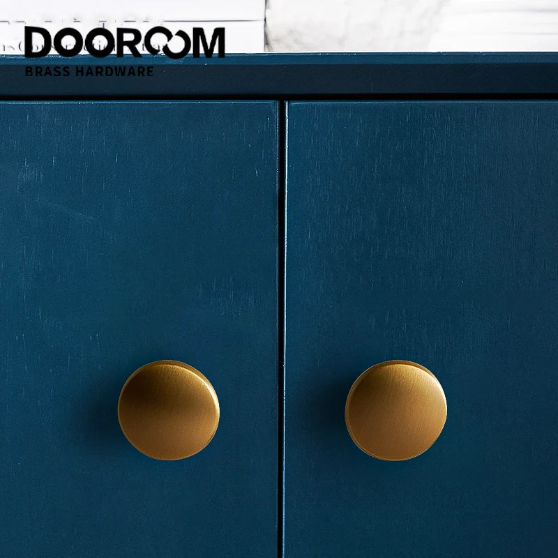 Dooroom Drawer Small Knobs Multiple Funiture Cabinet Handles Modern Simple Round Cupboard Door Knobs Golden Wardrobe Pulls DOOROOM