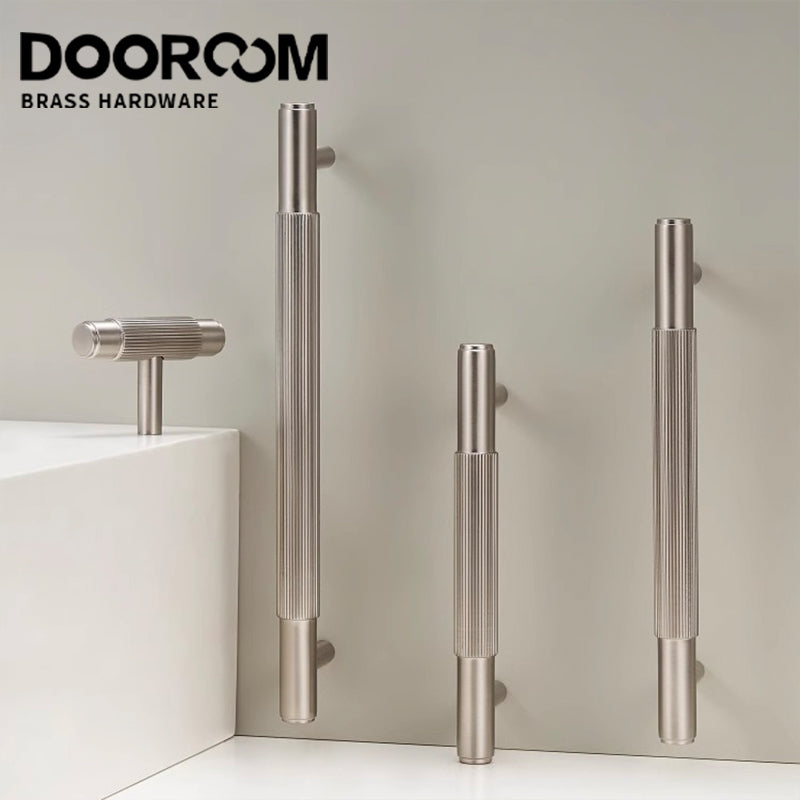 Dooroom Brass Stripe Furniture Handles Modern Brass Grey Wardrobe Dresser Cupboard Cabinet Drawer Shoe Box Wine Bar Pulls Knobs DOOROOM