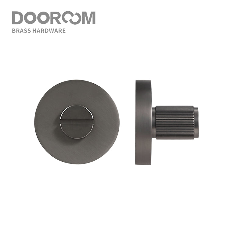 Dooroom brass door lock key escutcheon plates Knurled Striped Thumbturn for inside door room bathroom thumb turn DOOROOM