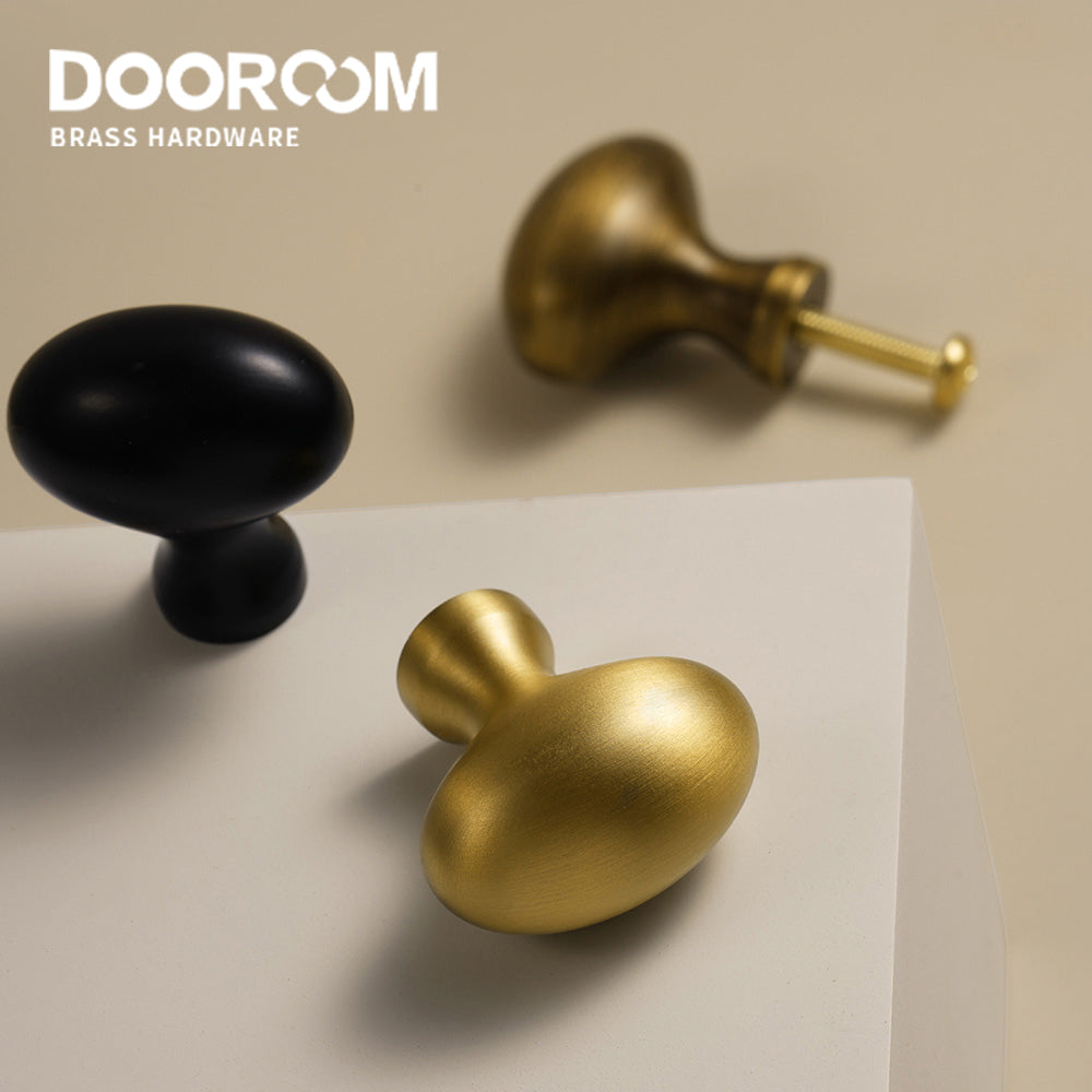 Dooroom Brass Egg Furniture Handles Wardrobe Dresser Cupboard Cabinet Door Drawer Shoe Box Pulls Pastoral Mediterranean Knobs DOOROOM