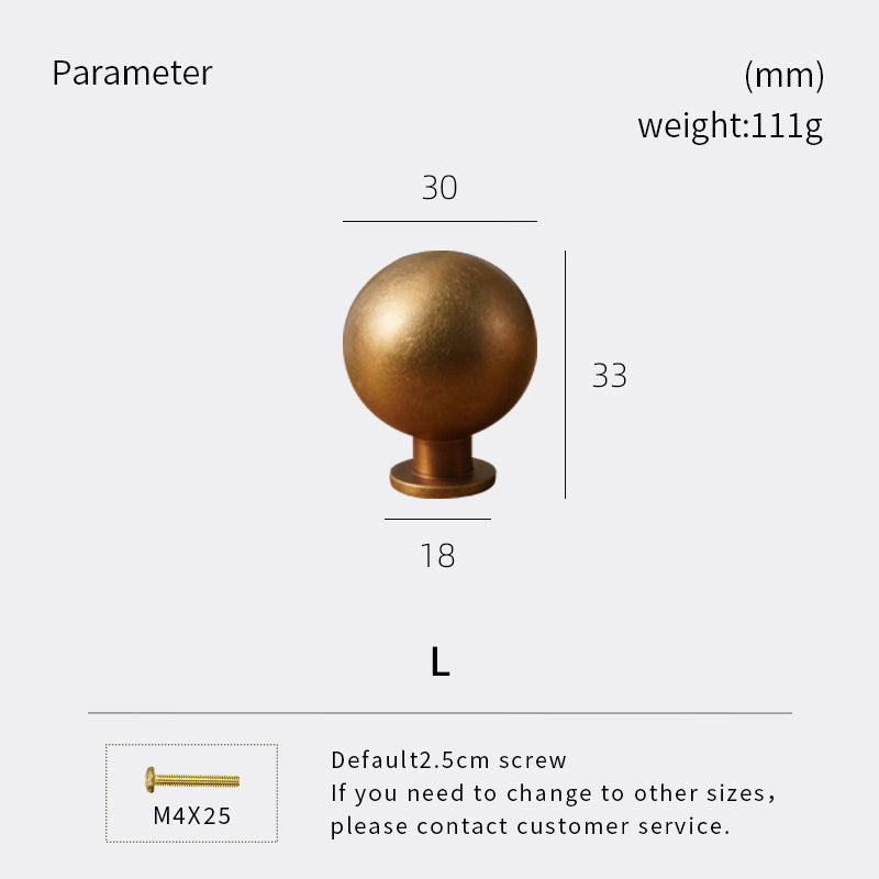 Dooroom Vintage Style Round Brass Handles High Quality Wardrobe Dressers Cabinets Cabinets Door Drawers Shoebox Handle DOOROOM