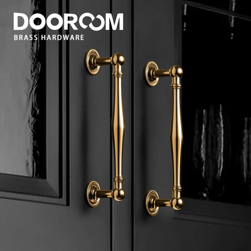 Dooroom Brass Furniture Handles Antique Brass Retro Style Cupboard Wardrobe Dresser Shoe Box Drawer Cabinet Pulls DOOROOM
