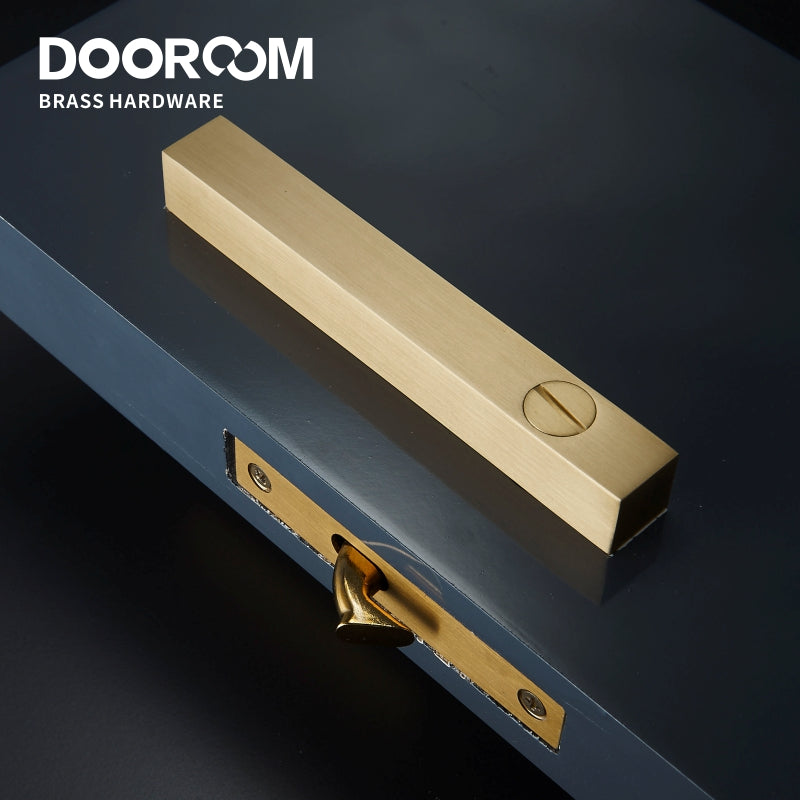 Dooroom Brass Sliding Door Lock Set Handles LOFT Nordic Push Pull Wood Door Interior Living Room Bathroom Balcony Kitchen DOOROOM