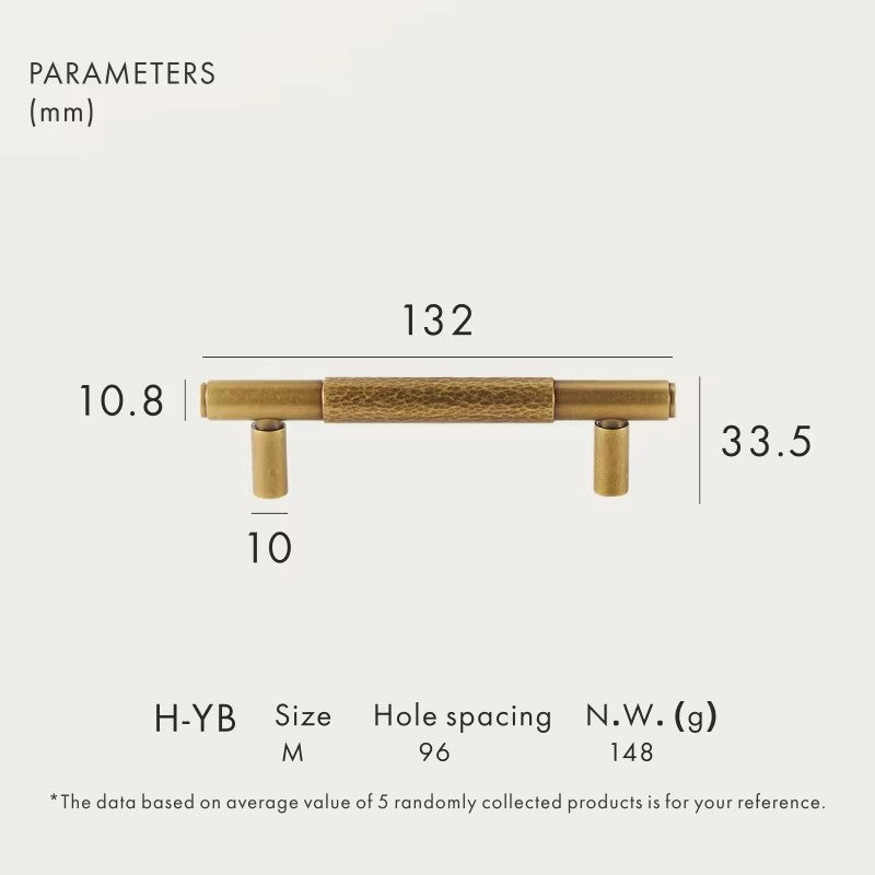 Dooroom Brass Furniture Handles Modern Hammered Yellow Bronze Cupboard Wardrobe Dresser Shoe Box Drawer Cabinet Knobs T-Bar DOOROOM