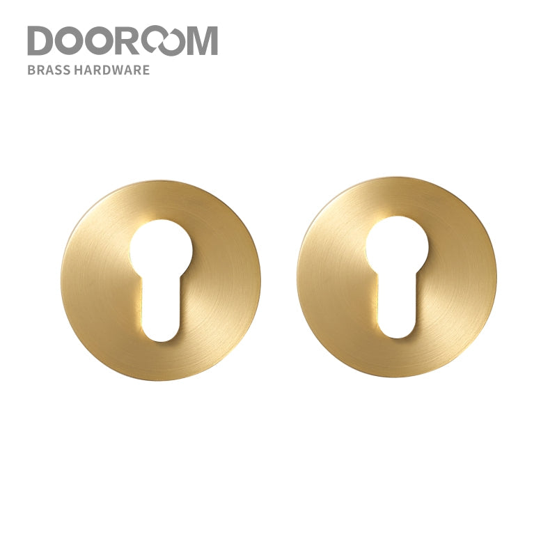Dooroom brass door lock key escutcheon plates Knurled Striped Thumbturn for inside door room bathroom thumb turn DOOROOM