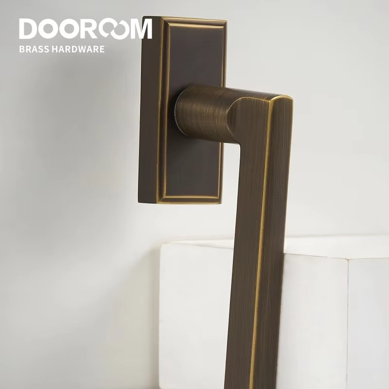 Dooroom Brass Knurled Window Lock Handle Highest Safety Casement Lever Top Quality Modern Design Window and Door Accessories DOOROOM