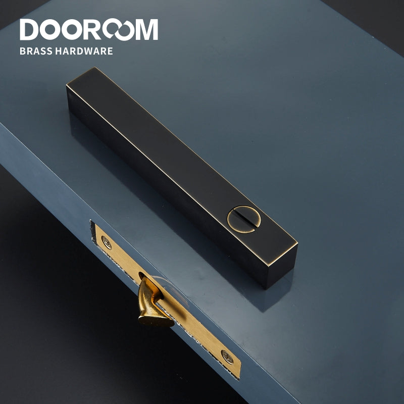 Dooroom Brass Sliding Door Lock Set Handles LOFT Nordic Push Pull Wood Door Interior Living Room Bathroom Balcony Kitchen DOOROOM
