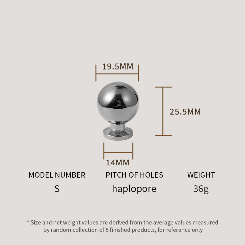 Dooroom Brass Rotundity High Quality Silver Furniture Wardrobe Dresser Cupboard Cabinet Door Drawer Handle DOOROOM