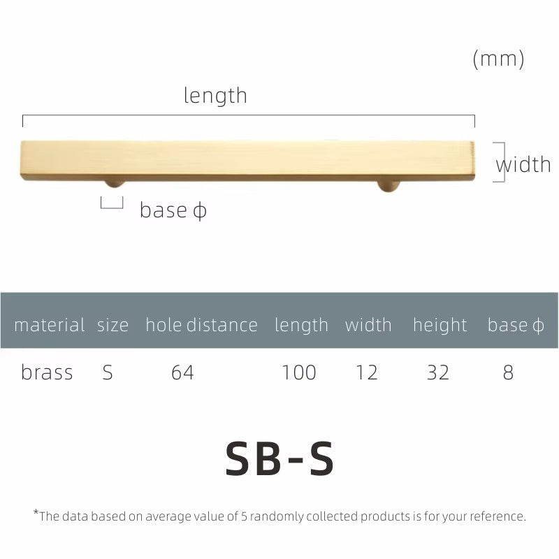 Dooroom Dulu Brass Furniture Handles Modern Wardrobe Dresser Cupboard Drawer Cabinet Door Long Square Black/Gold Pulls Knobs DOOROOM
