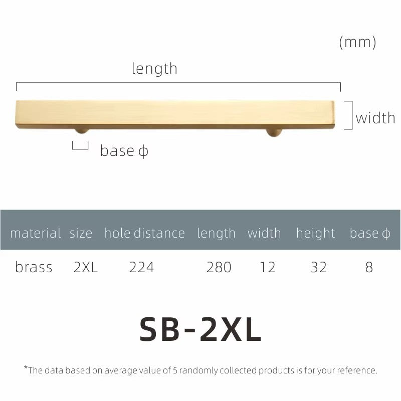 Dooroom Dulu Brass Furniture Handles Modern Wardrobe Dresser Cupboard Drawer Cabinet Door Long Square Black/Gold Pulls Knobs DOOROOM
