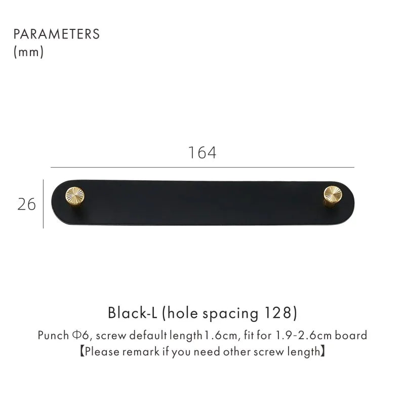 Dooroom Brass Furniture Handles Red Cow Leather Nordic DOOROOM