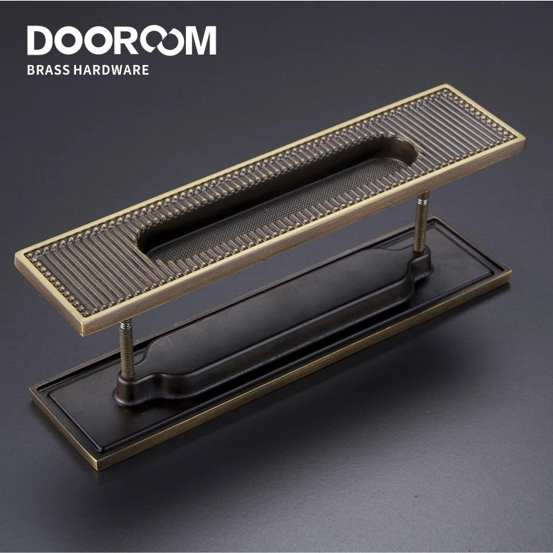 Dooroom Brass Sliding Door Handles Modern Stripy Push Pull Hidden Handle Interior Living Room Bathroom Balcony Keyless DOOROOM
