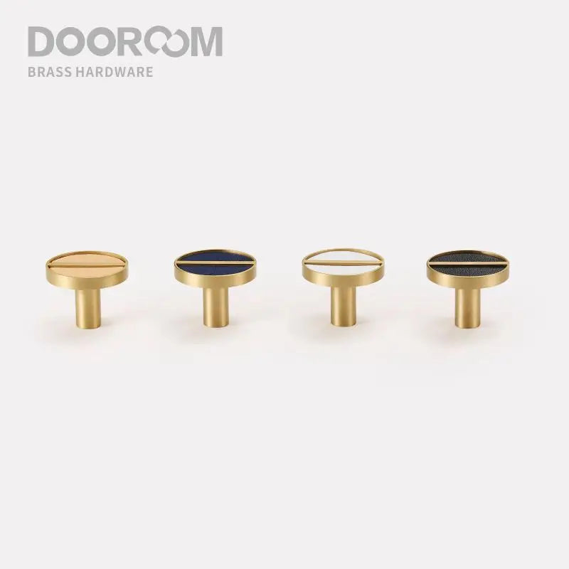 Dooroom Brass Genuine Leather Colorful Hooks Bathroom Indoor Kitchen Hallway Wall Clothes Hangers Wall Hangers Row Hooks DOOROOM