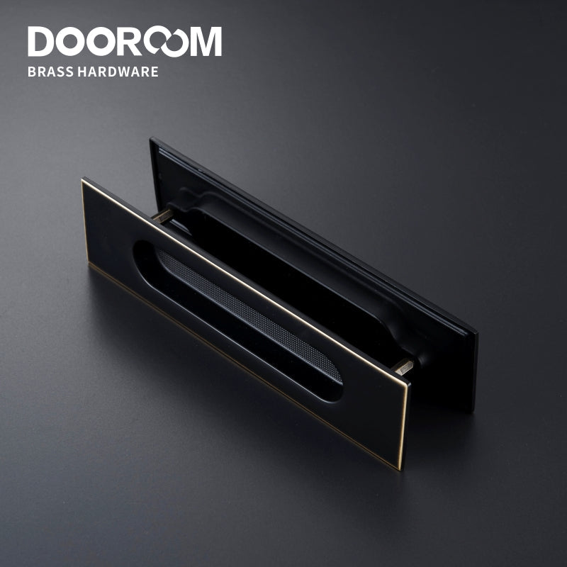 Dooroom Brass Sliding Door Handles Modern American Push Pull Hidden Pulls Interior Living Room Bathroom Balcony Kichen Keyless DOOROOM