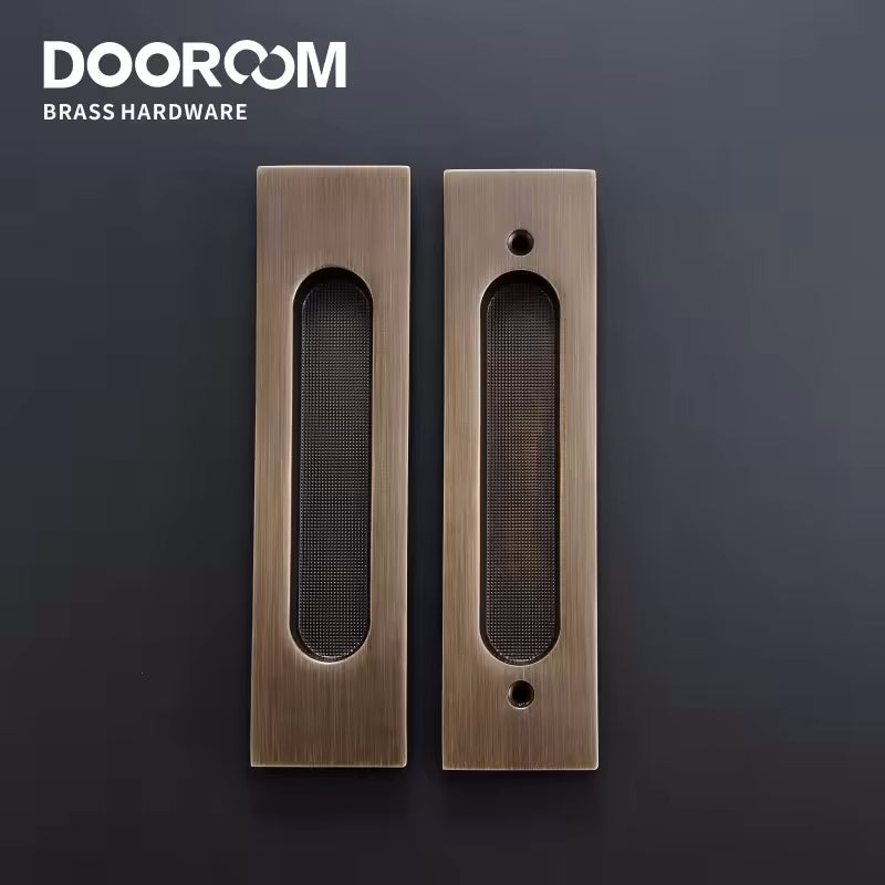 Dooroom Brass Sliding Door Handles Modern American Push Pull Hidden Pulls Interior Living Room Bathroom Balcony Kichen Keyless DOOROOM