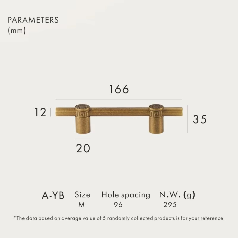 Dooroom Brass Furniture Handles Modern Yellow Bronze Cupboard Wardrobe Dresser Shoe Box Drawer Cabinet Knobs T-Bar DOOROOM
