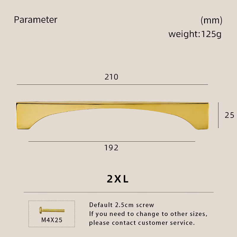 Dooroom High Quality Solid Brass Handle Minimalist Design Window Cabinet Door Drawer Kitchen Handle DOOROOM