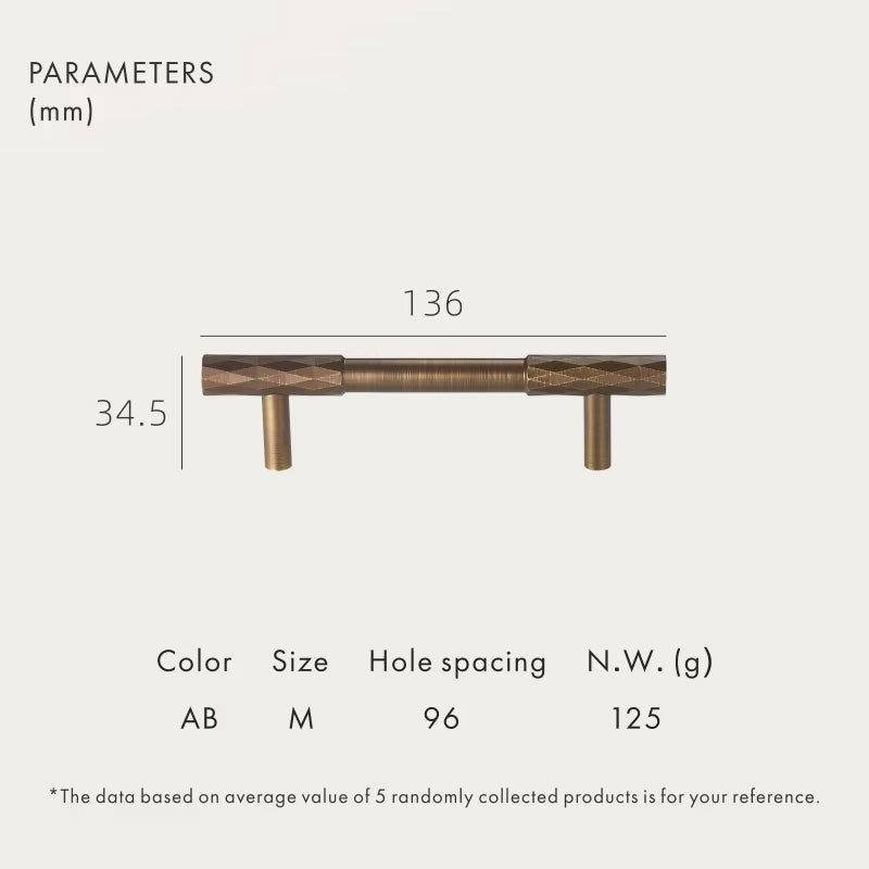 Dooroom Brass Furniture Handles Modern Hammered Long Pulls Cupboard Wardrobe Dresser Shoe Box Drawer Cabinet Round Knobs DOOROOM