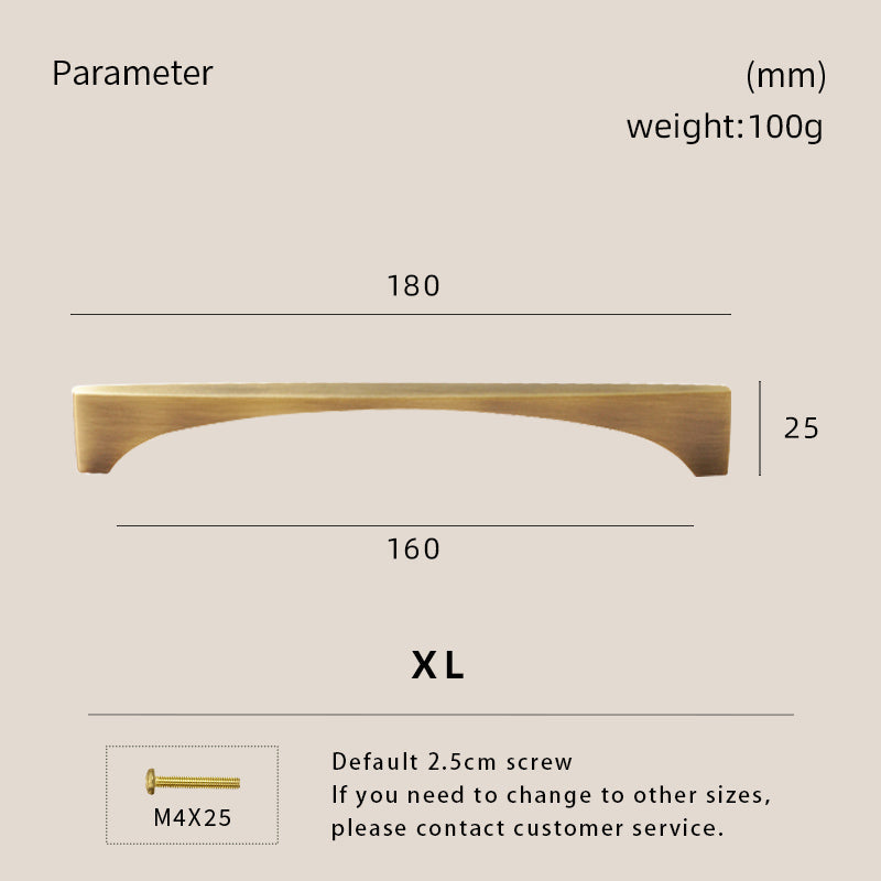 Dooroom High Quality Solid Brass Handle Minimalist Design Window Cabinet Door Drawer Kitchen Handle DOOROOM
