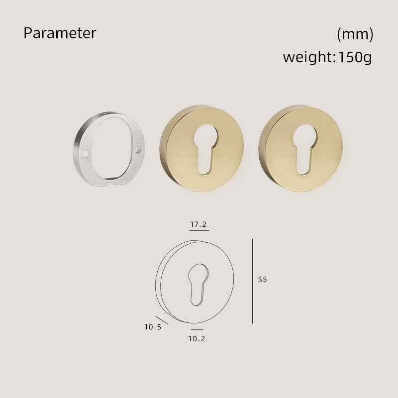 Dooroom Brass Door Handle Accessories Euro Cylinder Escutcheon Rose Cover Matt Brass Antique Bronze Black DOOROOM