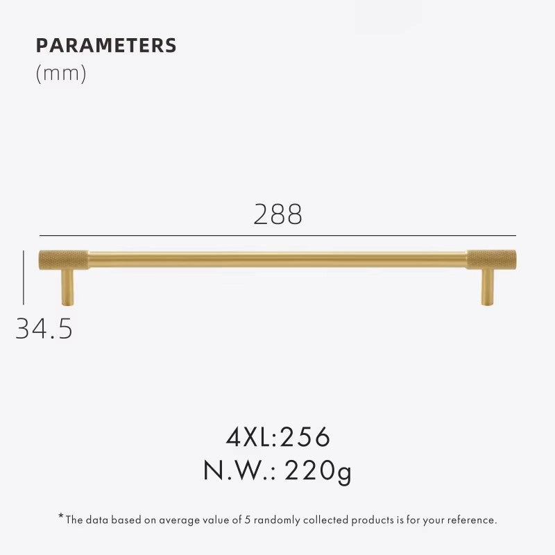 Dooroom Brass Knurling Furniture Handles Long Round Modern Pulls Cupboard Wardrobe Dresser Shoe Box Drawer Cabinet Wine Bar Knob DOOROOM