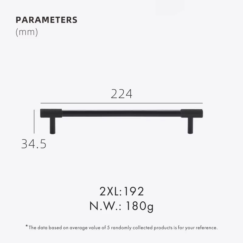 Dooroom Brass Knurling Furniture Handles Long Round Modern Pulls Cupboard Wardrobe Dresser Shoe Box Drawer Cabinet Wine Bar Knob DOOROOM