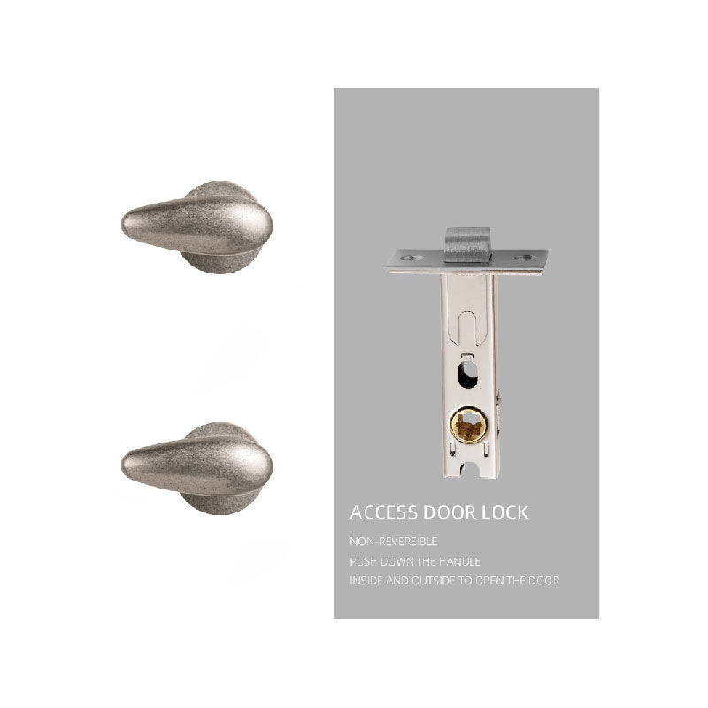 Dooroom Brass Door Lock Set Minimalist Ancient Silver Interior Bedroom Bathroom Dummy Privacy Passage Hidden Door Lock DOOROOM