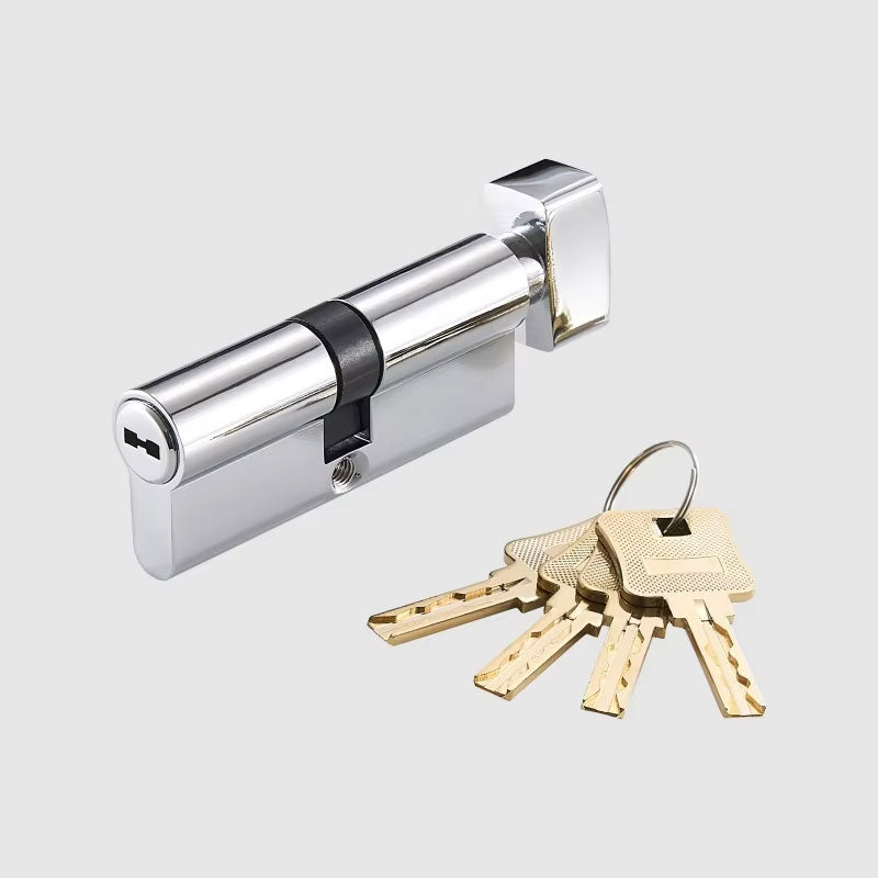 Dooroom Thumb-Turn Euro Cylinder Door Lock Barrel 75mm Brass Made Multi Colours Optional DOOROOM