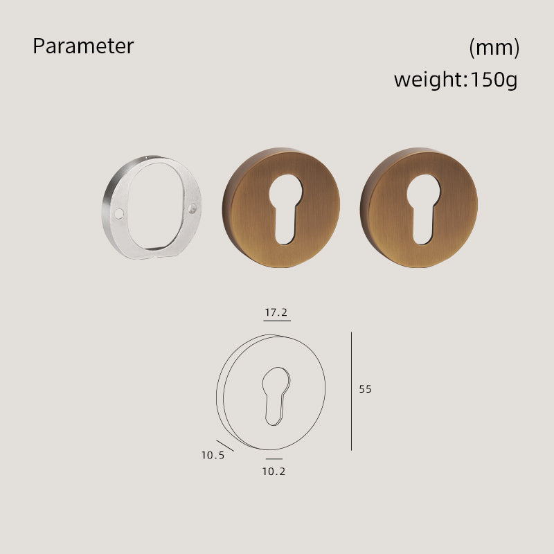 Dooroom Brass Door Handle Accessories Euro Cylinder Escutcheon Rose Cover Matt Brass Antique Bronze Black DOOROOM