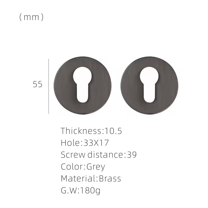 Dooroom brass door lock key escutcheon plates Knurled Striped Thumbturn for inside door room bathroom thumb turn DOOROOM