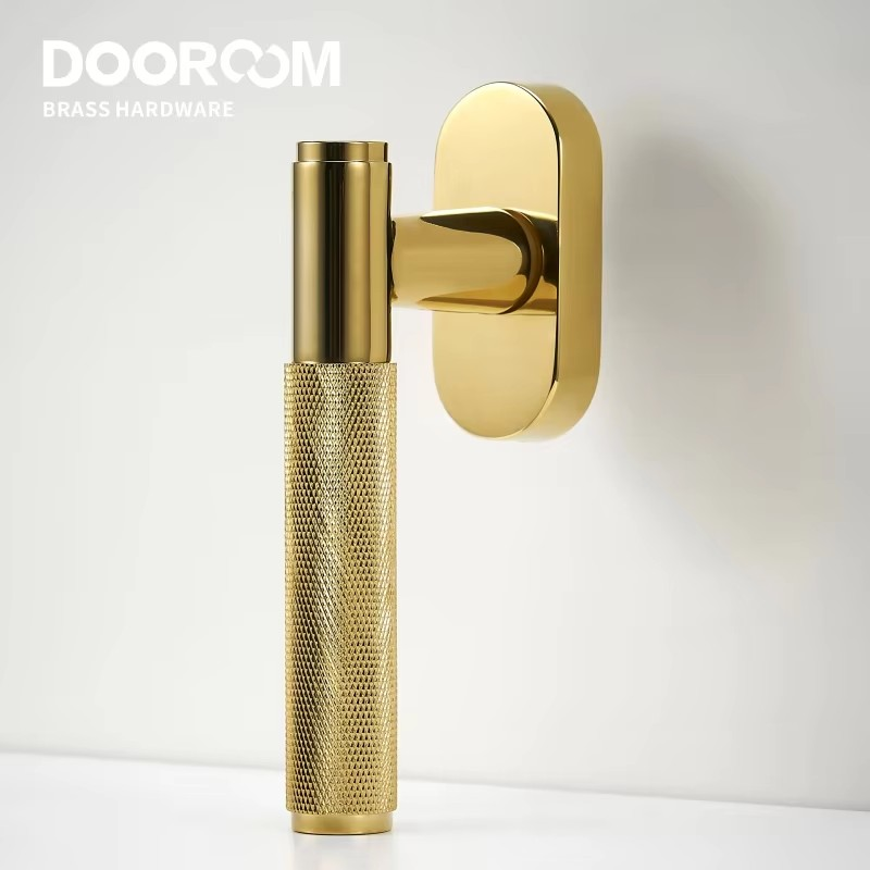 Dooroom Brass Knurled Window Lock Handle Highest Safety Casement Lever Top Quality Modern Design Window and Door Accessories DOOROOM