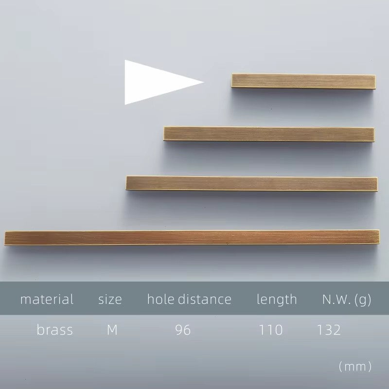 Dooroom Zoe Brass Furniture Handles Long Modern Matt Wardrobe Dresser Cupboard Cabinet Door Drawer Pulls Knobs DOOROOM