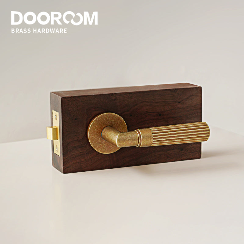Dooroom Brass Door Lock Set Retro Simplicity Interior Bedroom Bathroom Lock Door Dummy Lock Passage Privacy Lock DOOROOM