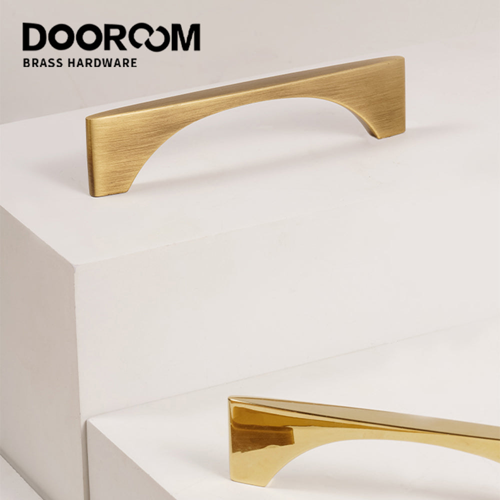 Dooroom High Quality Solid Brass Handle Minimalist Design Window Cabinet Door Drawer Kitchen Handle DOOROOM