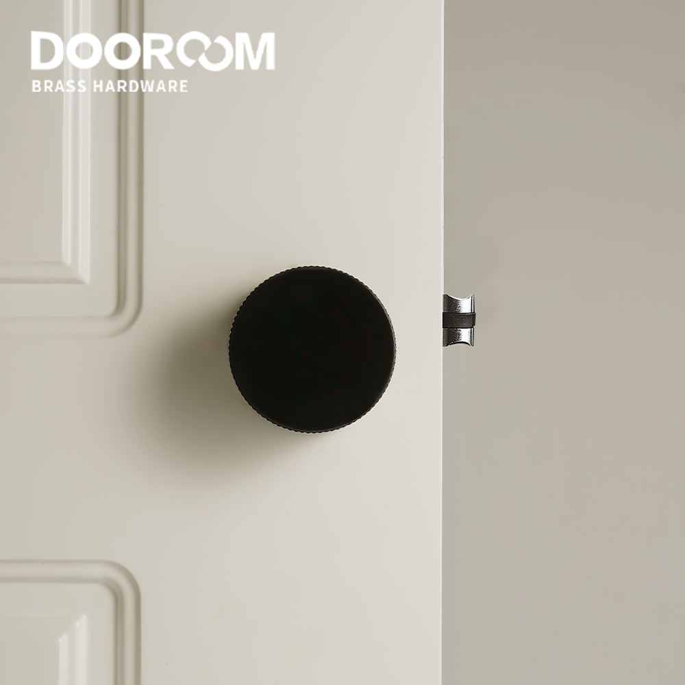 Dooroom New Keyless Privacy Locks Home Bathroom Room Door Locks Black Gold Indoor Press Locks Minimalist Round Door Locks DOOROOM