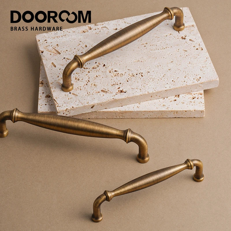 Dooroom Brass High Quality Furniture Handles Home Handshake Wardrobe Dresser Cupboard Cabinet Drawer Kitchen Accessories Pulls DOOROOM