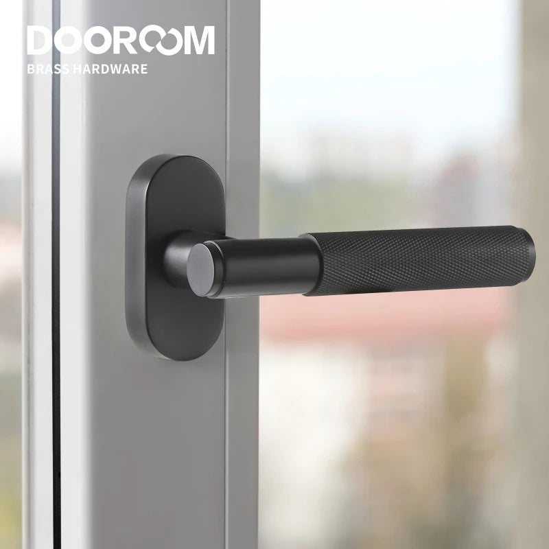 Dooroom Brass Knurled Window Lock Handle Highest Safety Casement Lever Top Quality Modern Design Window and Door Accessories DOOROOM