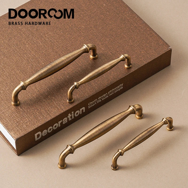 Dooroom Brass High Quality Furniture Handles Home Handshake Wardrobe Dresser Cupboard Cabinet Drawer Kitchen Accessories Pulls DOOROOM