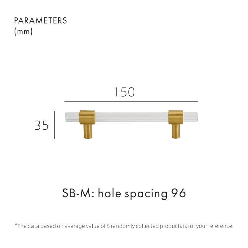 Dooroom Brass Acrylic Furniture Handles Modern Fashionable Long Pulls Cupboard Wardrobe Dresser Shoe Box Drawer Cabinet Knobs DOOROOM