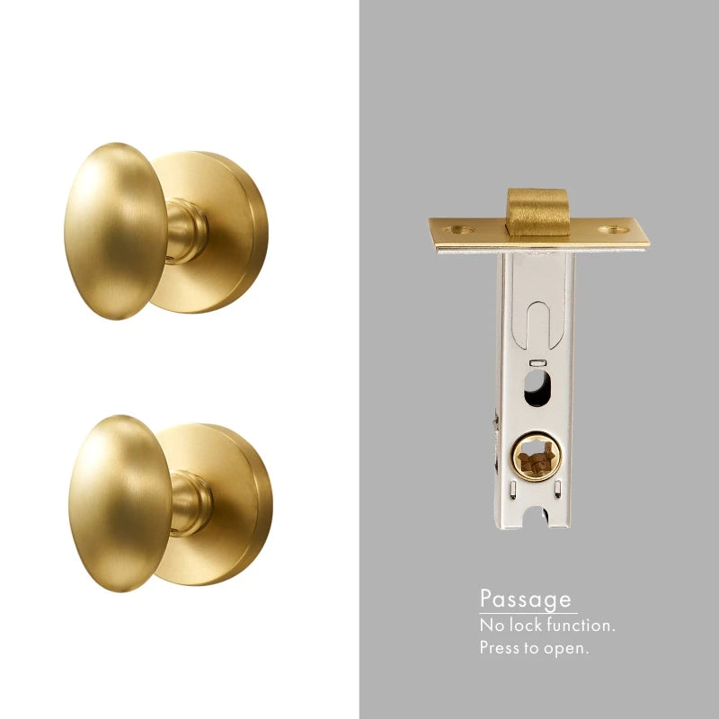 Dooroom Brass Door Lock Set Modern Interior Bedroom Bathroom Double Wood Door Lever Set Dummy Privacy Passage Hidden Door Lock DOOROOM