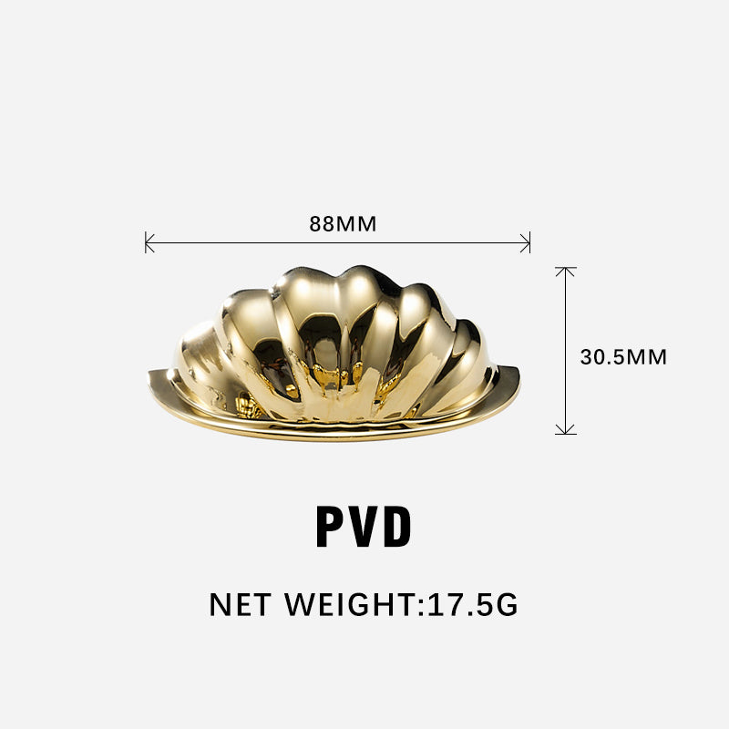Dooroom Brass Furniture Handles Modern Pumpkin Shiny PVD Gold Bright Chrome Wardrobe Dresser Cupboard Cabinet Shoe Box Knobs DOOROOM