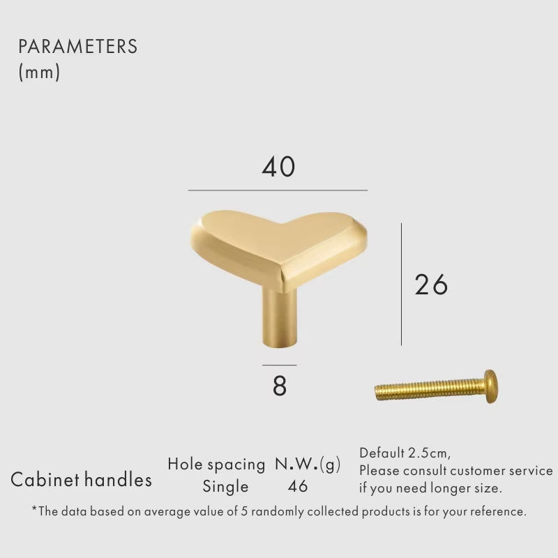Dooroom Brass Heart Shaped Furniture Handles Wardrobe Dresser Cupboard Cabinet Drawer Shoe Box Knobs Clothes Hangers Wall Hooks DOOROOM