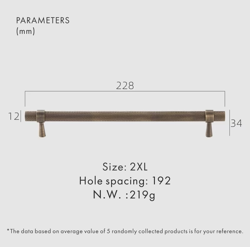 Dooroom Brass Knurled Furniture Handles Antique Brass Cupboard Wardrobe Dresser Shoe Box Drawer Cabinet T-bar Pulls DOOROOM