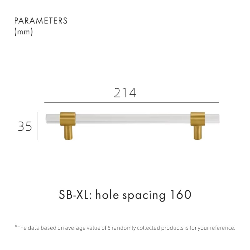 Dooroom Brass Acrylic Furniture Handles Modern Fashionable Long Pulls Cupboard Wardrobe Dresser Shoe Box Drawer Cabinet Knobs DOOROOM