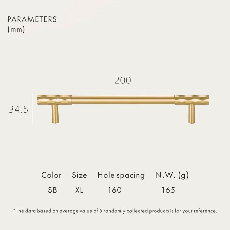 Dooroom Brass Furniture Handles Modern Hammered Long Pulls Cupboard Wardrobe Dresser Shoe Box Drawer Cabinet Round Knobs DOOROOM