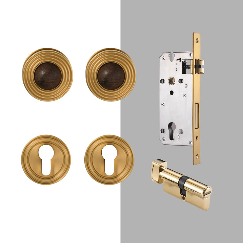 Dooroom Brass and numb Door Lock Set Simplicity Interior Bedroom Bathroom Lock Door Dummy Lock Passage Privacy Lock DOOROOM