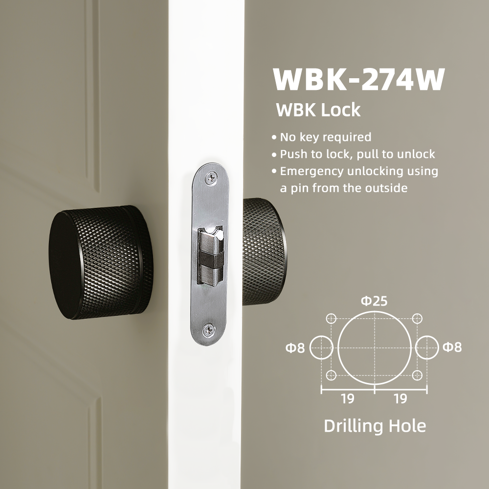 Dooroom New Keyless Privacy Locks Home Bathroom Room Door Locks Black Gold Indoor Press Locks Minimalist Round Door Locks DOOROOM