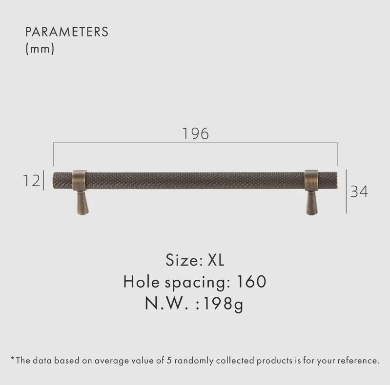 Dooroom Brass Knurled Furniture Handles Antique Brass Cupboard Wardrobe Dresser Shoe Box Drawer Cabinet T-bar Pulls DOOROOM