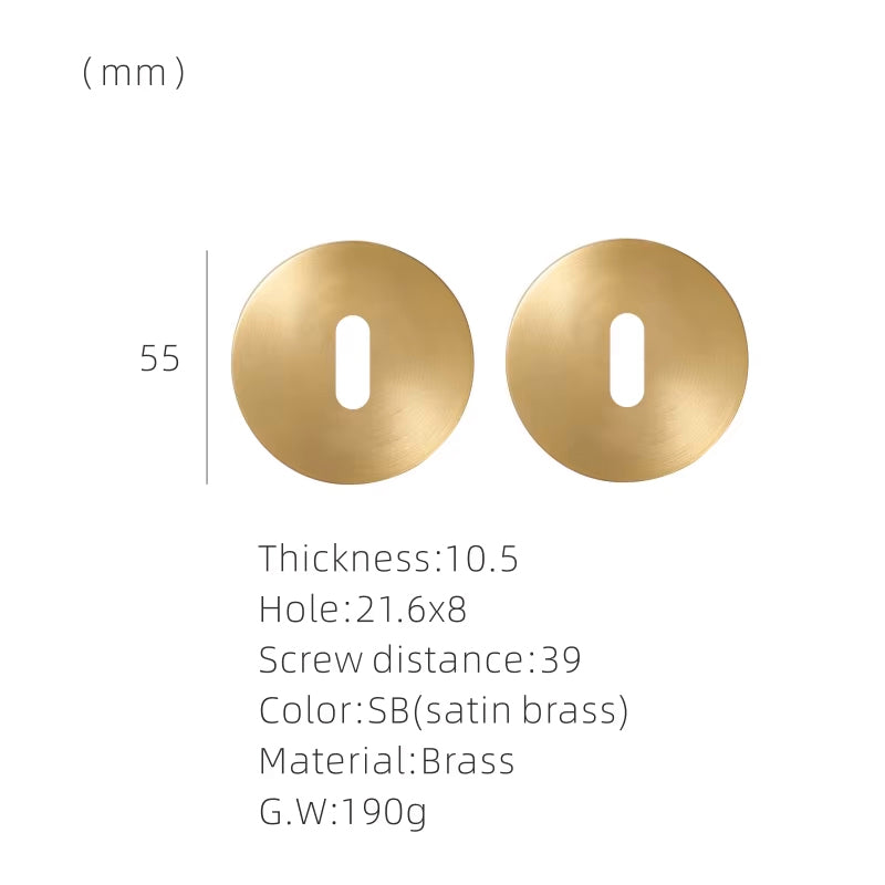 Dooroom brass door lock key escutcheon plates Knurled Striped Thumbturn for inside door room bathroom thumb turn DOOROOM