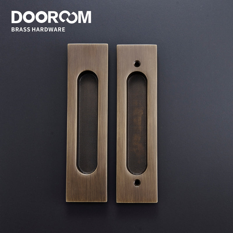 Dooroom Brass Sliding Door Handles Modern American Push Pull Hidden Pulls Interior Living Room Bathroom Balcony Kichen Keyless DOOROOM